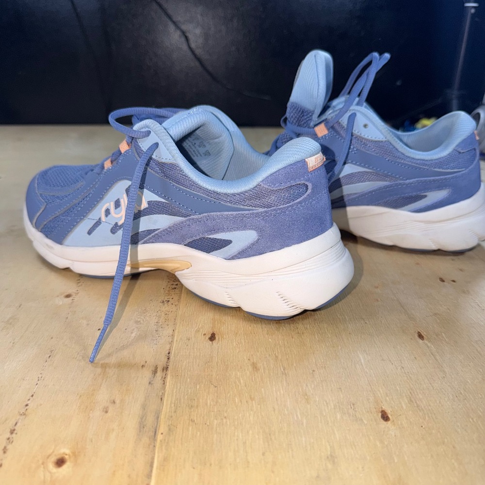 Ryka Skylift Womens 8.5W Wide Walking Shoes Blue Peach Athletic Sneakers - Picture 2 of 6